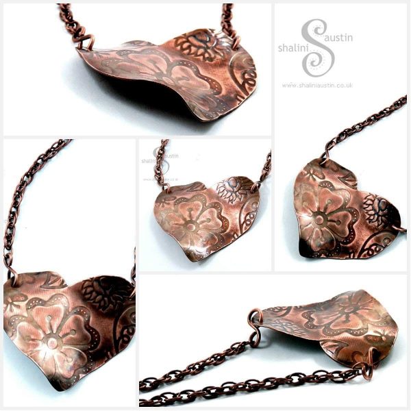 Copper Hearts Pendants in my online shop
