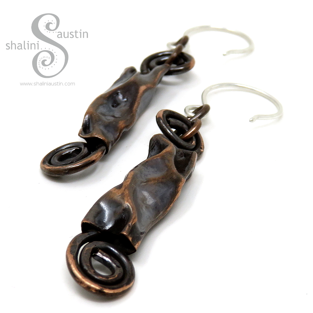 New Rustic Copper Earrings Now Available