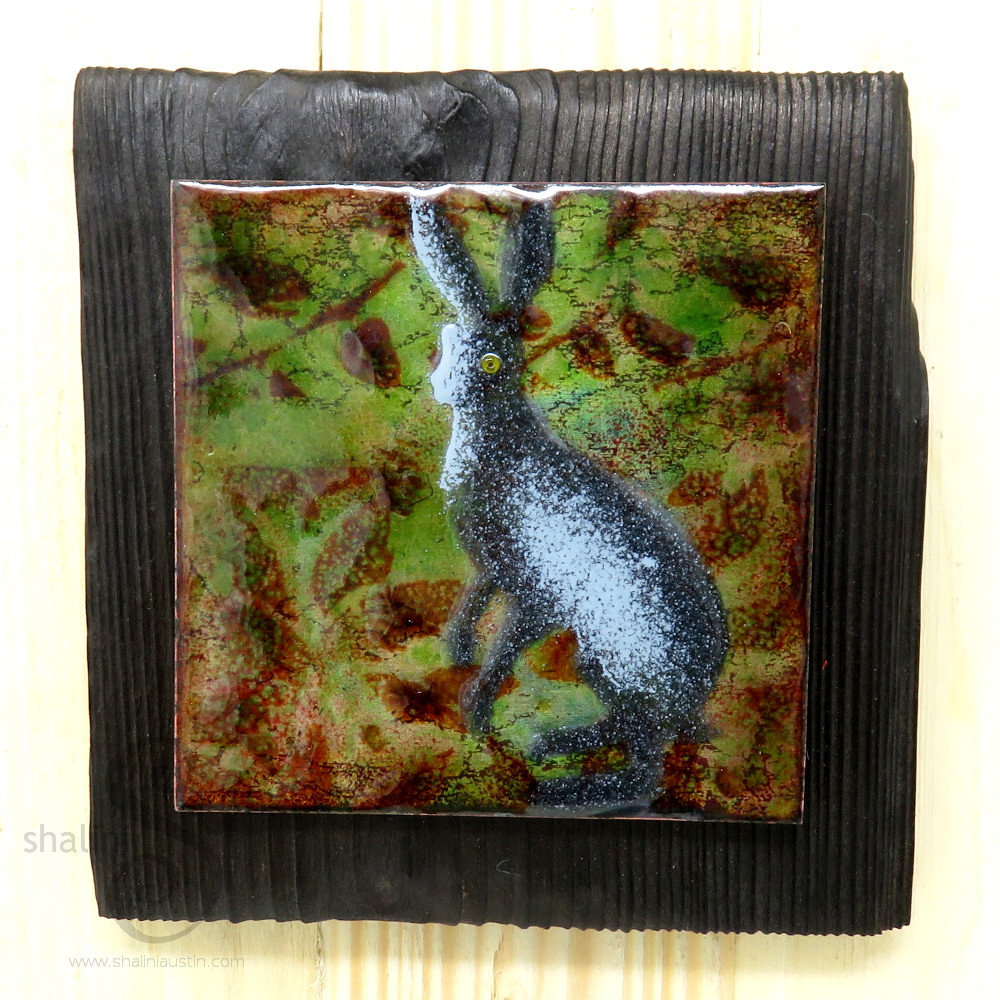 AUTUMN HARE 1 | One-Off Enamelled Copper Wall Art
