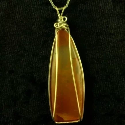 Carnelian and Sterling Silver Wire