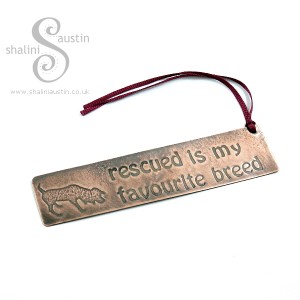 RESCUED IS MY FAVOURITE BREED Copper Bookmarks