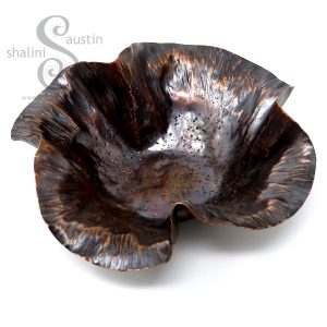 Hand Forged Antique Finish Copper Bowl RUFFLES 03